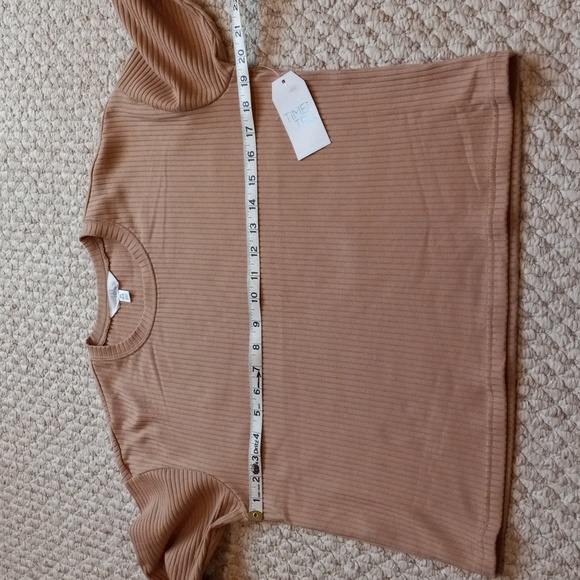 Pumpkin Spice Ribbed Long Sleeve Crewneck Top Relaxed Minimalist Slouchy Active - Picture 9 of 14